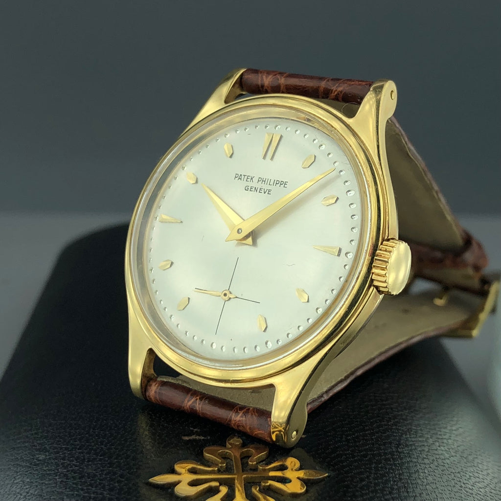 1953 Vintage Patek Philippe Calatrava 2509 Screw Back 18k Solid Gold Box Paper