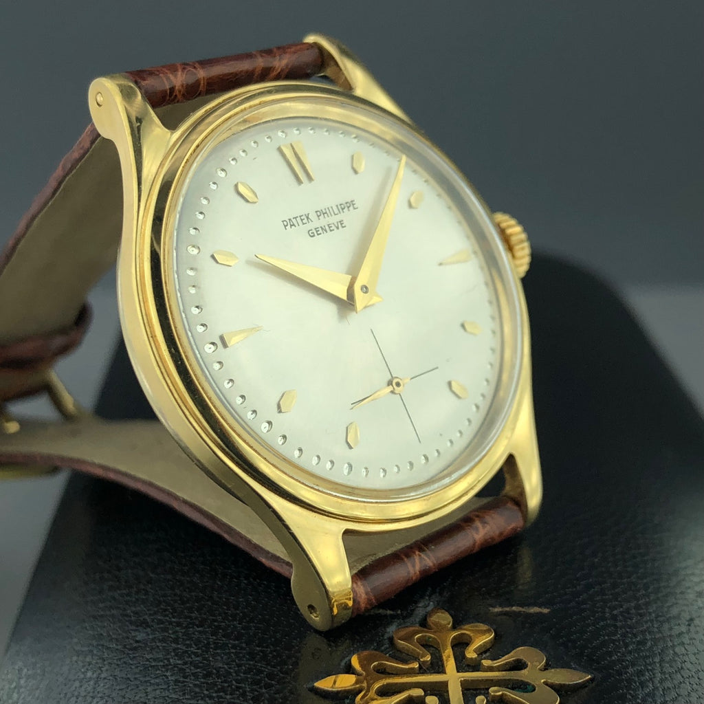 1953 Vintage Patek Philippe Calatrava 2509 Screw Back 18k Solid Gold Box Paper