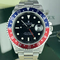 2008 Rolex GMT Master II 16710 Pepsi Unpolished Full Set Box & Papers Z serial