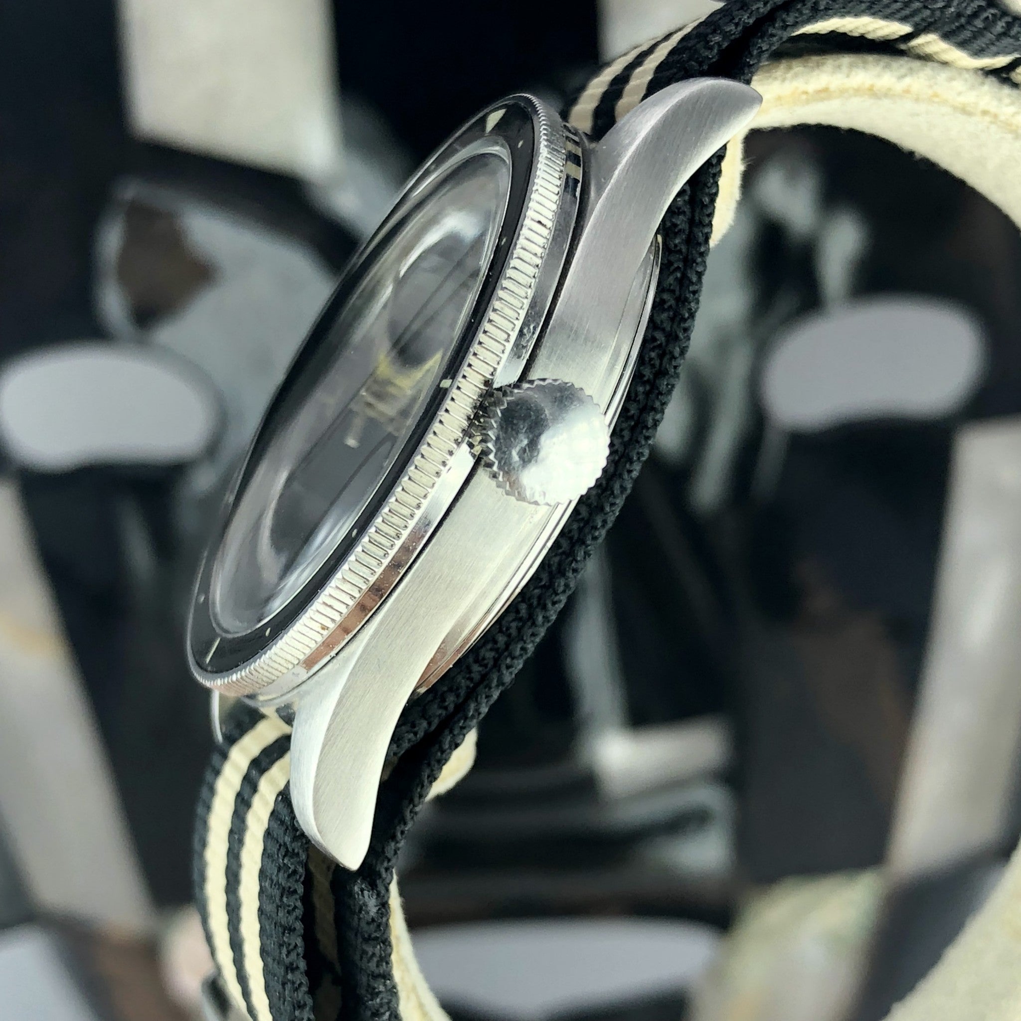 1950’s Rare Vintage Zenith S 58 Diving Milatry With Bakelite Bezel