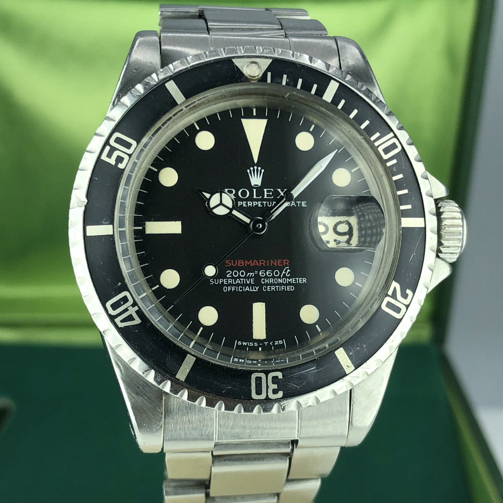 1969 Vintage Rolex 1680 Red Submariner Meters First MK1 Long F Dial
