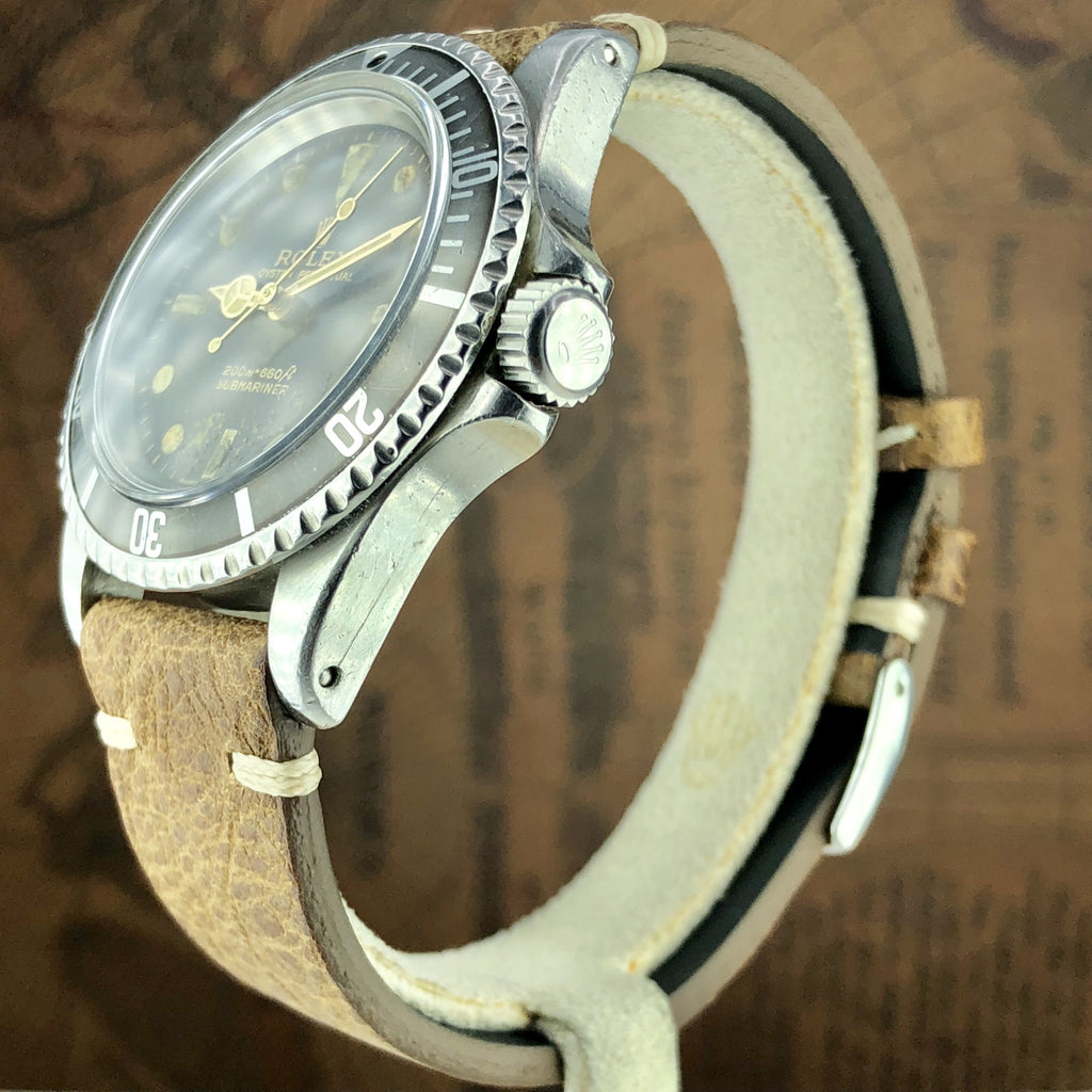 1967 Vintage Rolex 5513 Submariner Tropical Gilt Dial JFM Army Engraving