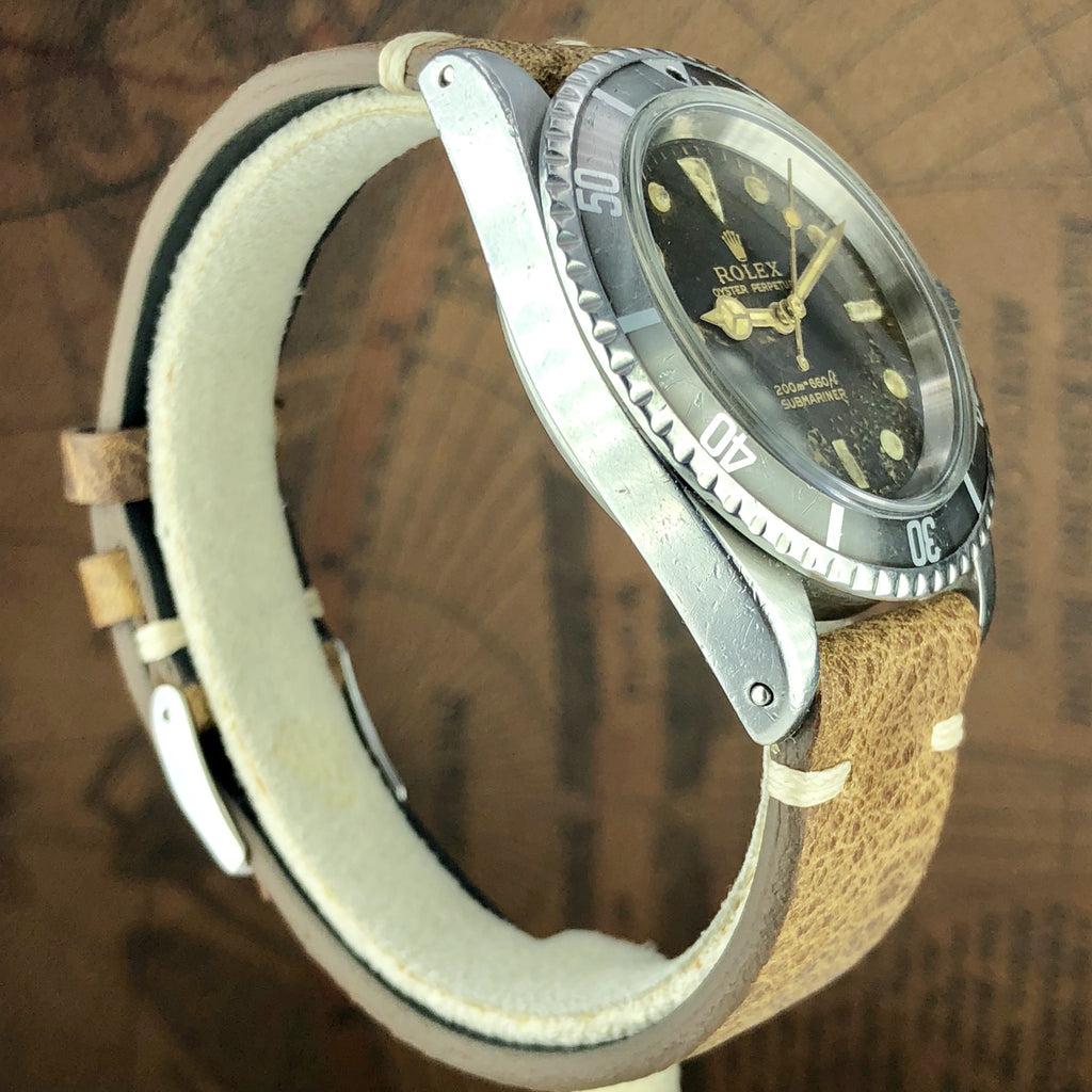 1967 Vintage Rolex 5513 Submariner Tropical Gilt Dial JFM Army Engraving