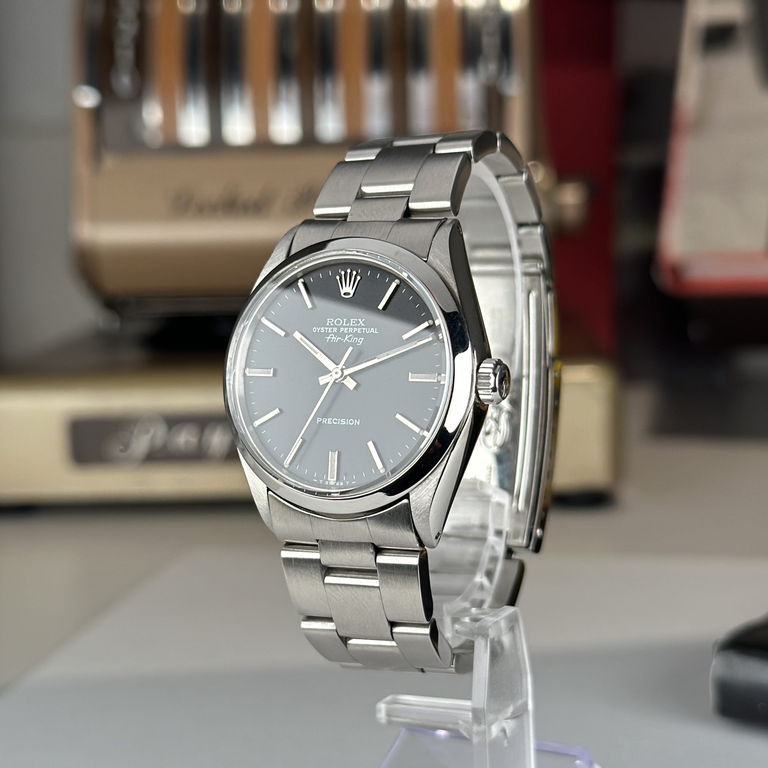 Rolex Air King 5500 Black dial completely serviced in 2024