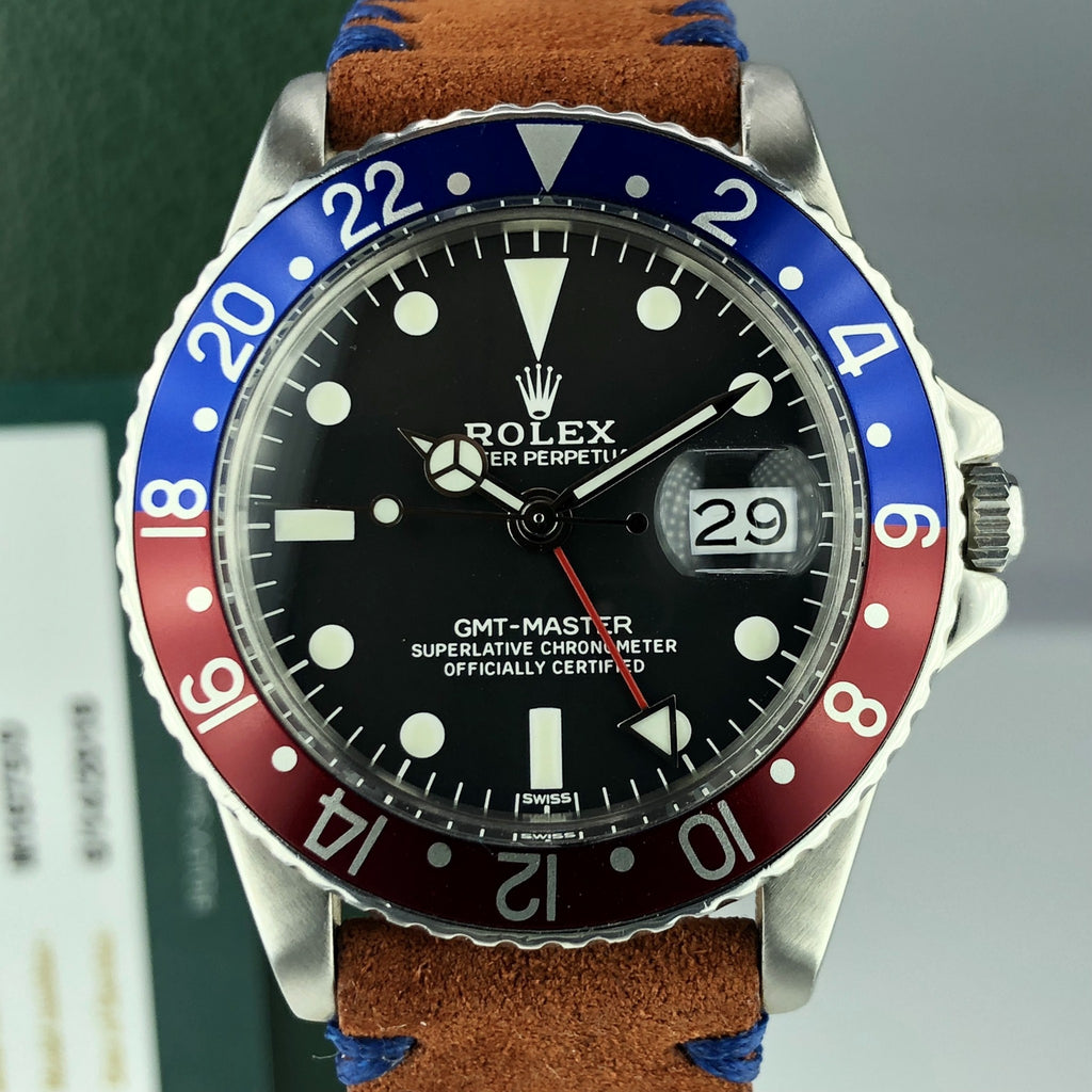 1968 Vintage Rolex GMT Master 1675 With Service 2018 Box & Paper