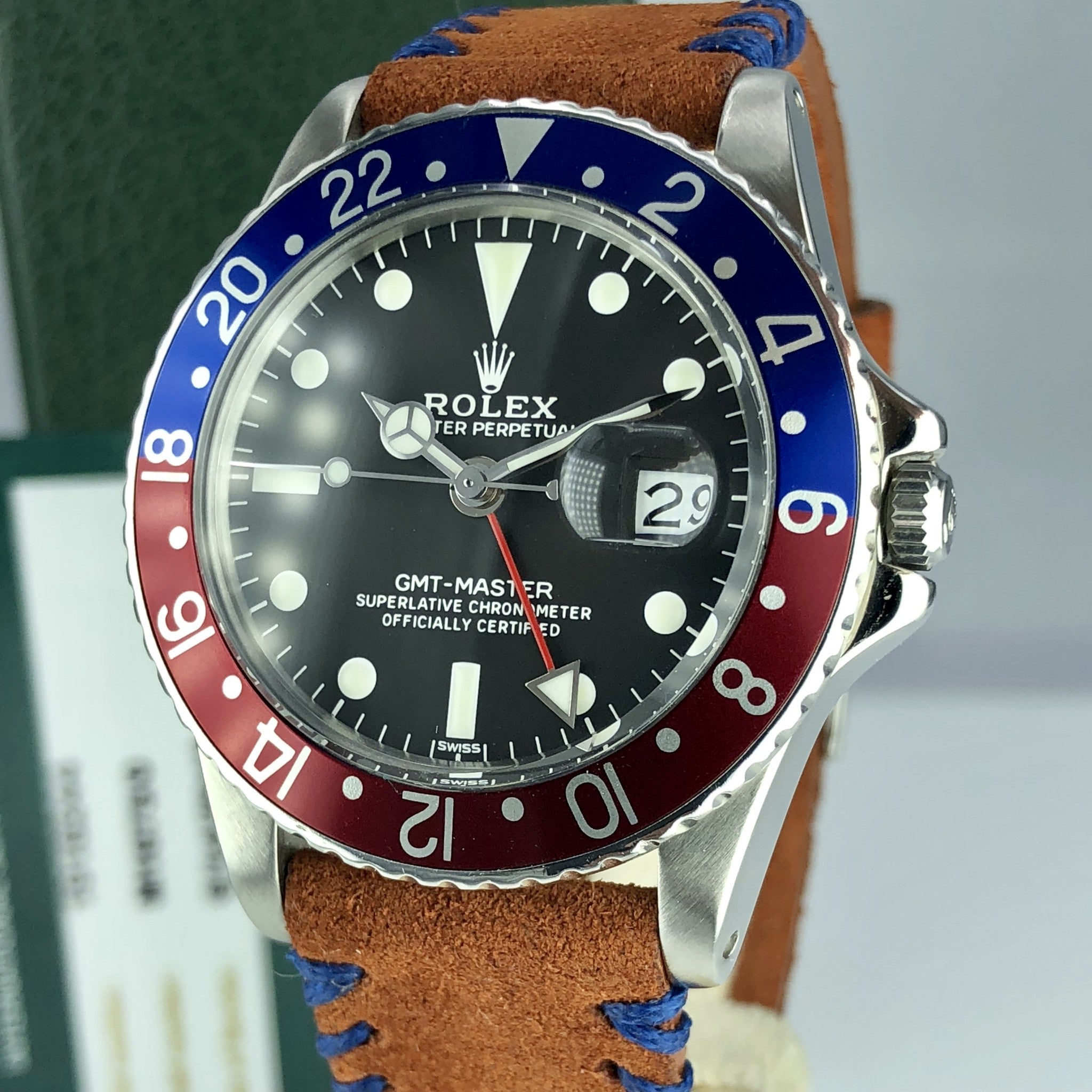 1968 Vintage Rolex GMT Master 1675 With Service 2018 Box & Paper