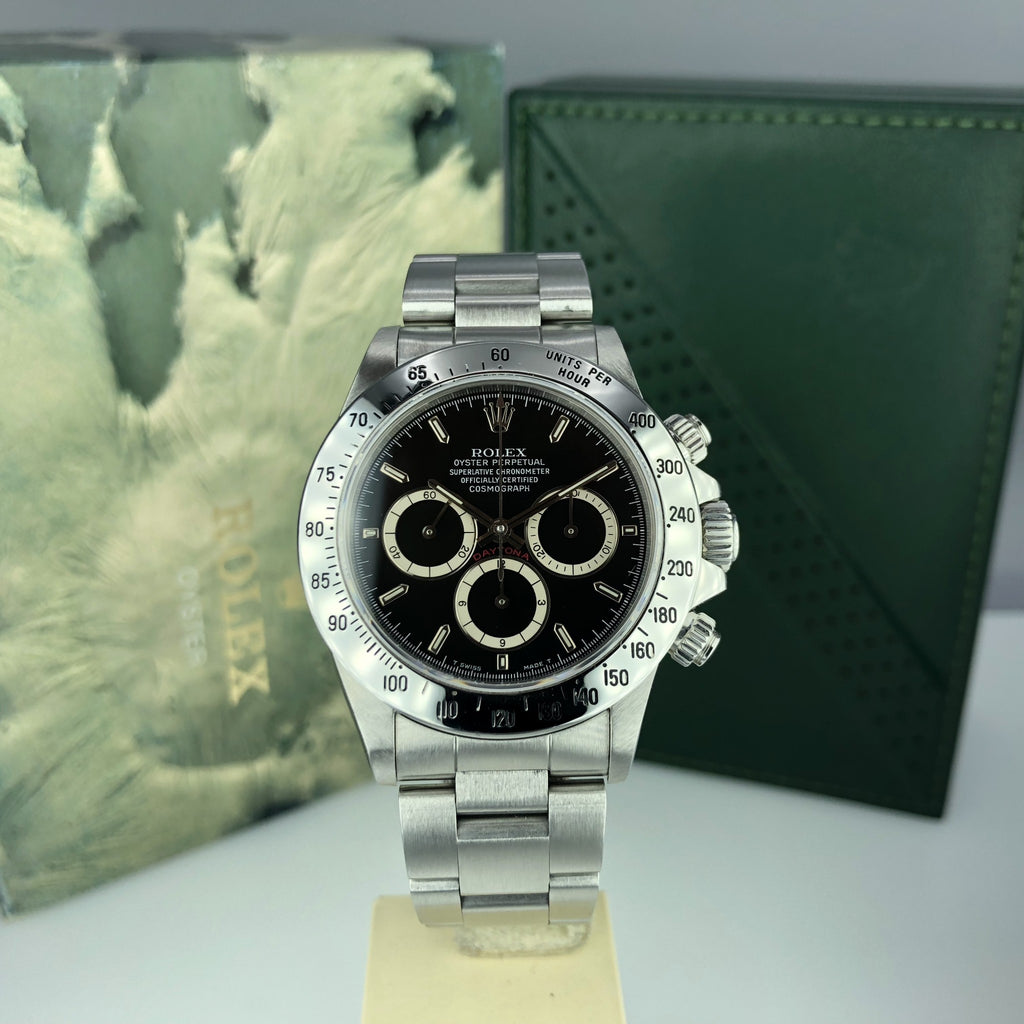 Vintage Rolex Daytona 16520 Black Inverted 6 Dial zenith 1989 L Serial With Box