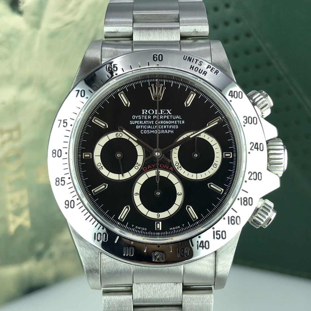Vintage Rolex Daytona 16520 Black Inverted 6 Dial zenith 1989 L Serial With Box
