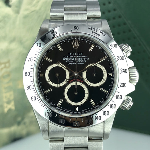 Vintage Rolex Daytona 16520 Black Inverted 6 Dial zenith 1989 L Serial With Box