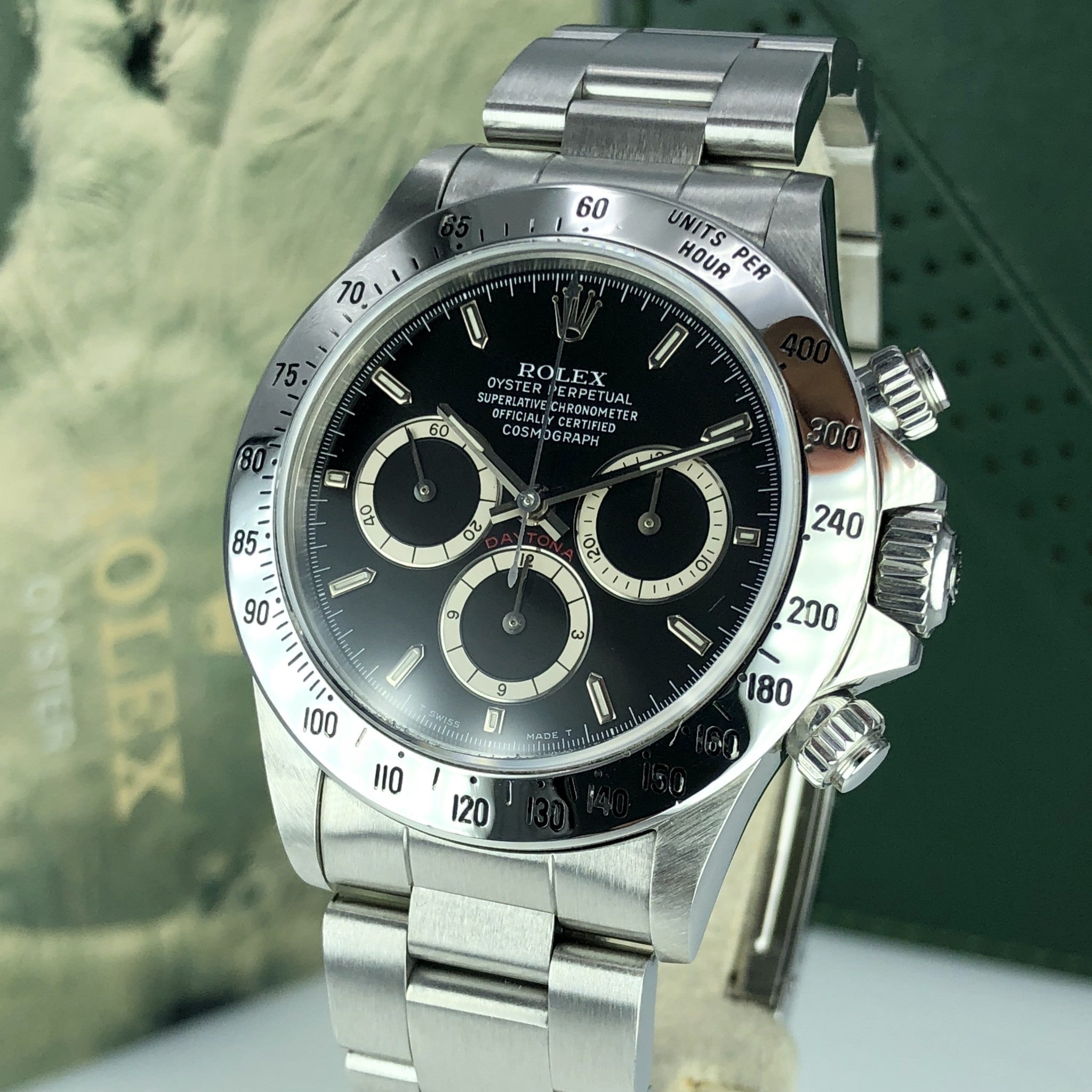 Vintage Rolex Daytona 16520 Black Inverted 6 Dial zenith 1989 L Serial With Box