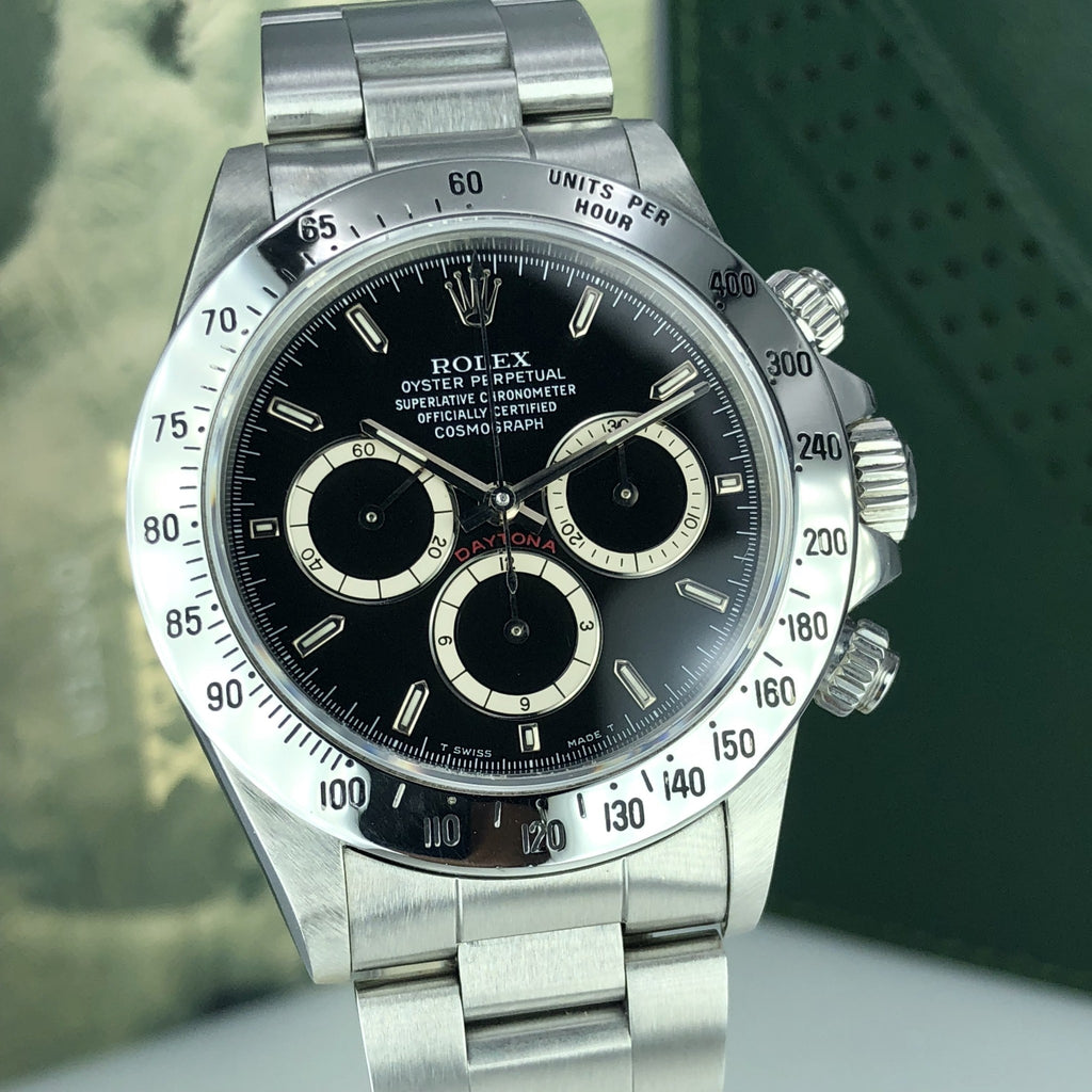 Vintage Rolex Daytona 16520 Black Inverted 6 Dial zenith 1989 L Serial With Box