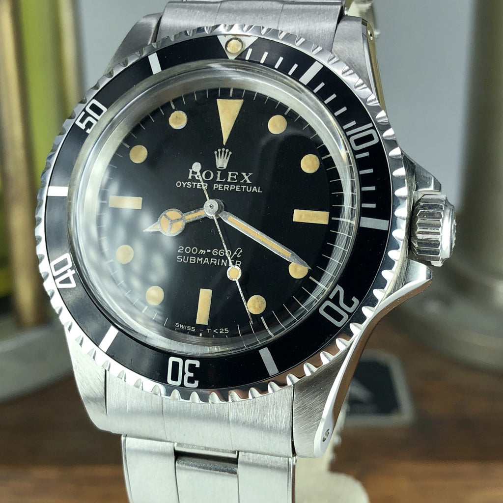1965 Vintage Rolex 5513 Submariner Tropical Super Glossy Gilt Dial