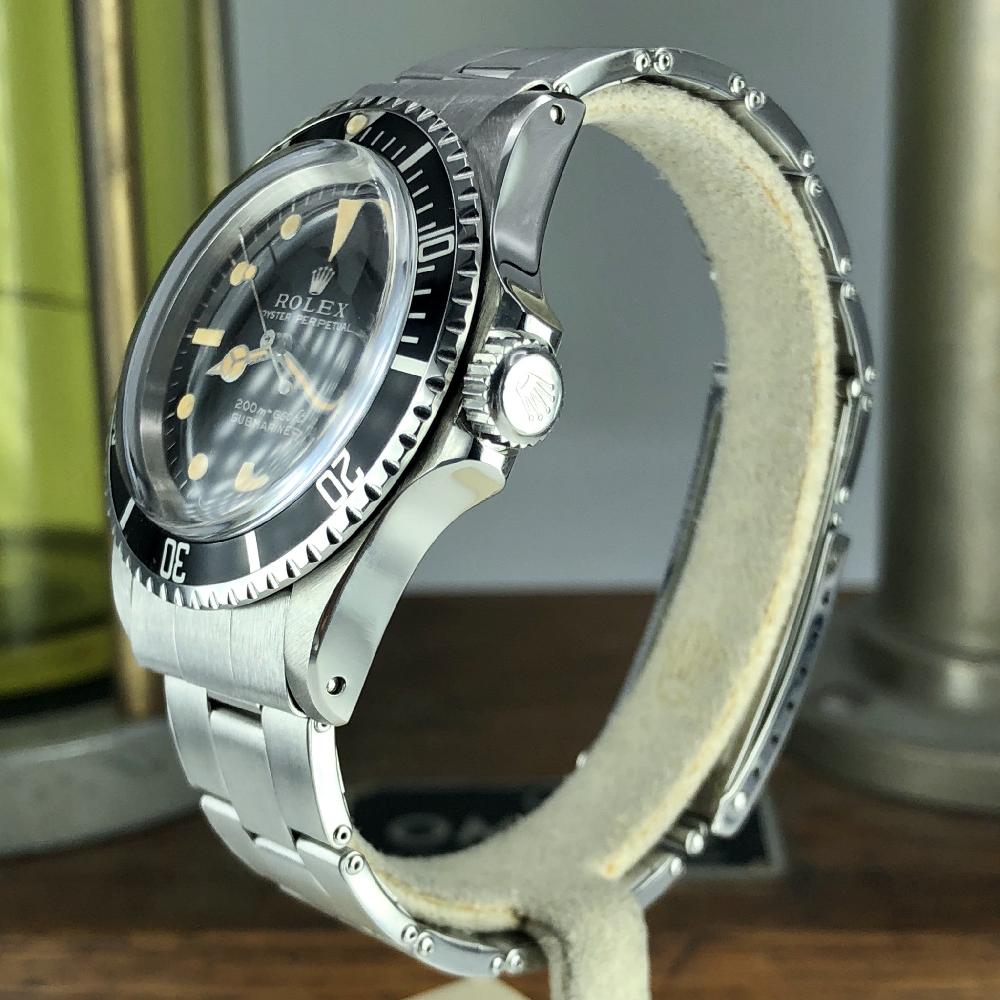 1965 Vintage Rolex 5513 Submariner Tropical Super Glossy Gilt Dial