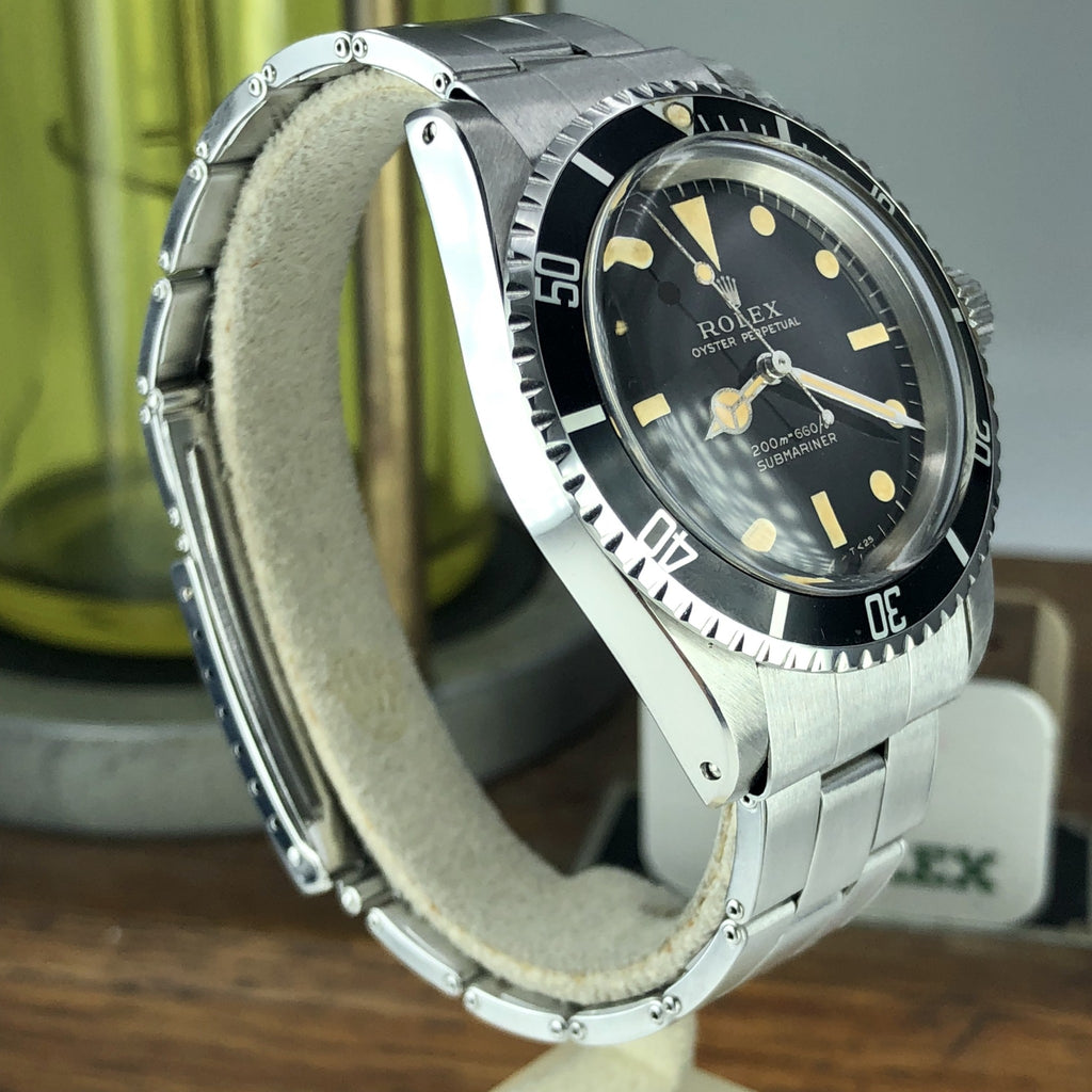 1965 Vintage Rolex 5513 Submariner Tropical Super Glossy Gilt Dial