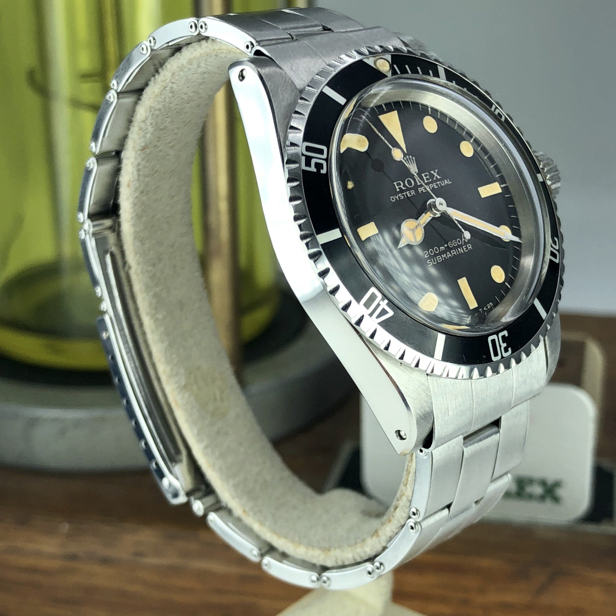 1965 Vintage Rolex 5513 Submariner Tropical Super Glossy Gilt Dial