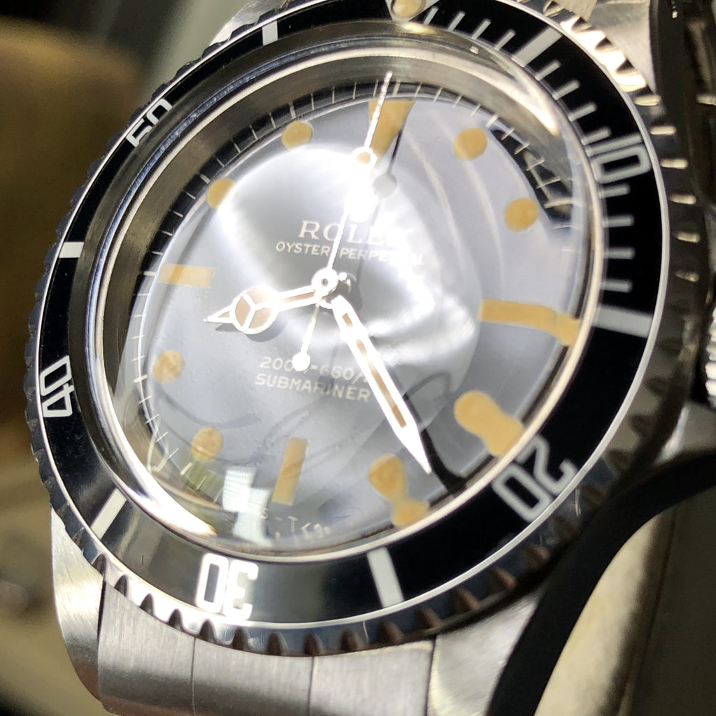 1965 Vintage Rolex 5513 Submariner Tropical Super Glossy Gilt Dial
