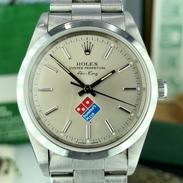 1998 Vintage Rolex 14000 Domino’s Pizza Air-King Unpolished with Box and Papers