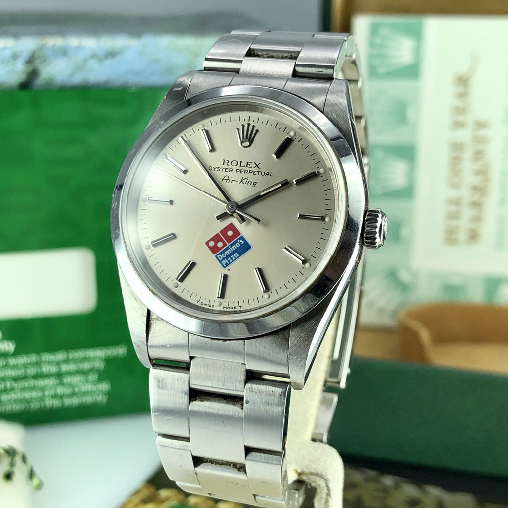 1998 Vintage Rolex 14000 Domino’s Pizza Air-King Unpolished with Box and Papers