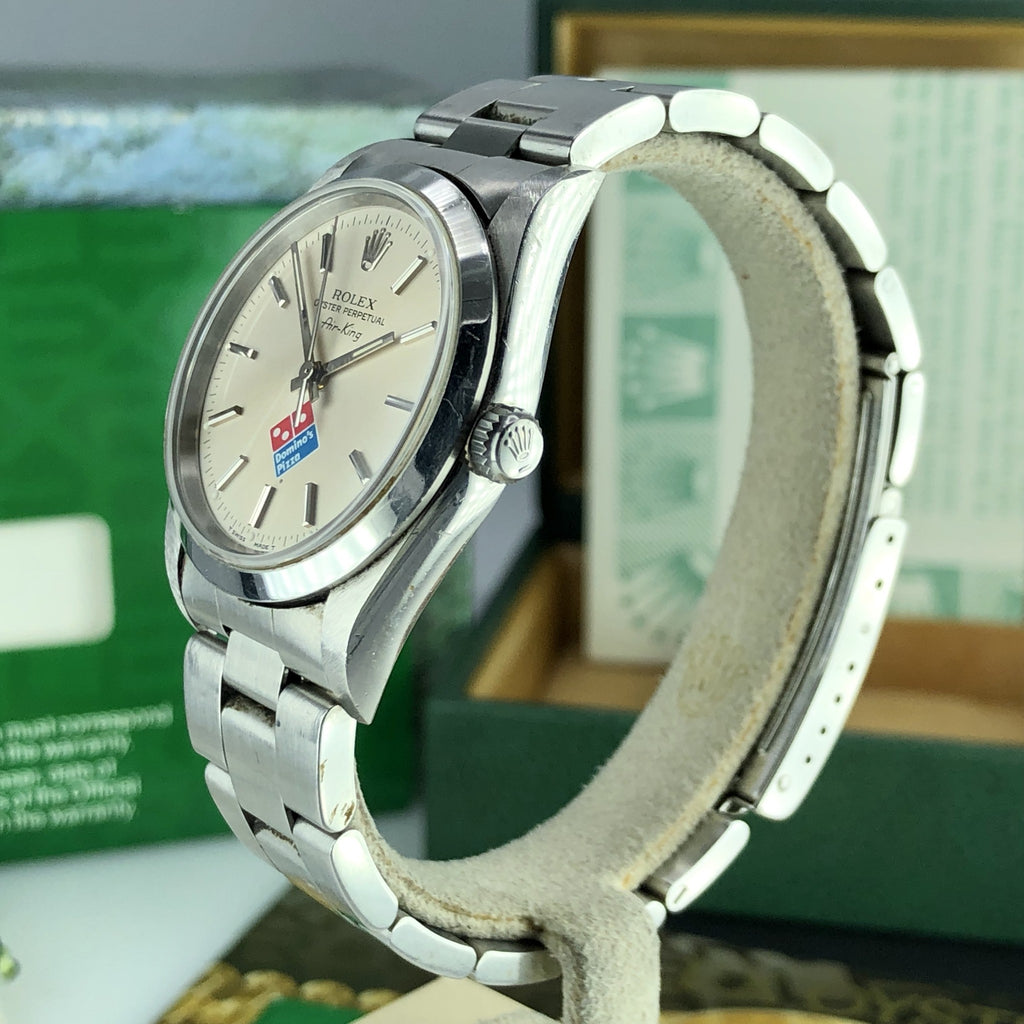1998 Vintage Rolex 14000 Domino’s Pizza Air-King Unpolished with Box and Papers
