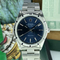 2000 Vintage Rolex 14010 Air-King Blue with Box and Papers