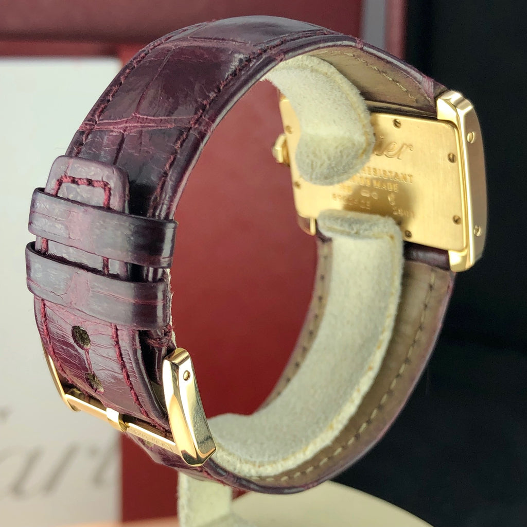 Cartier Tank Divan 18k Yellow Gold Ladies Ref. 2601 With Box & Papers