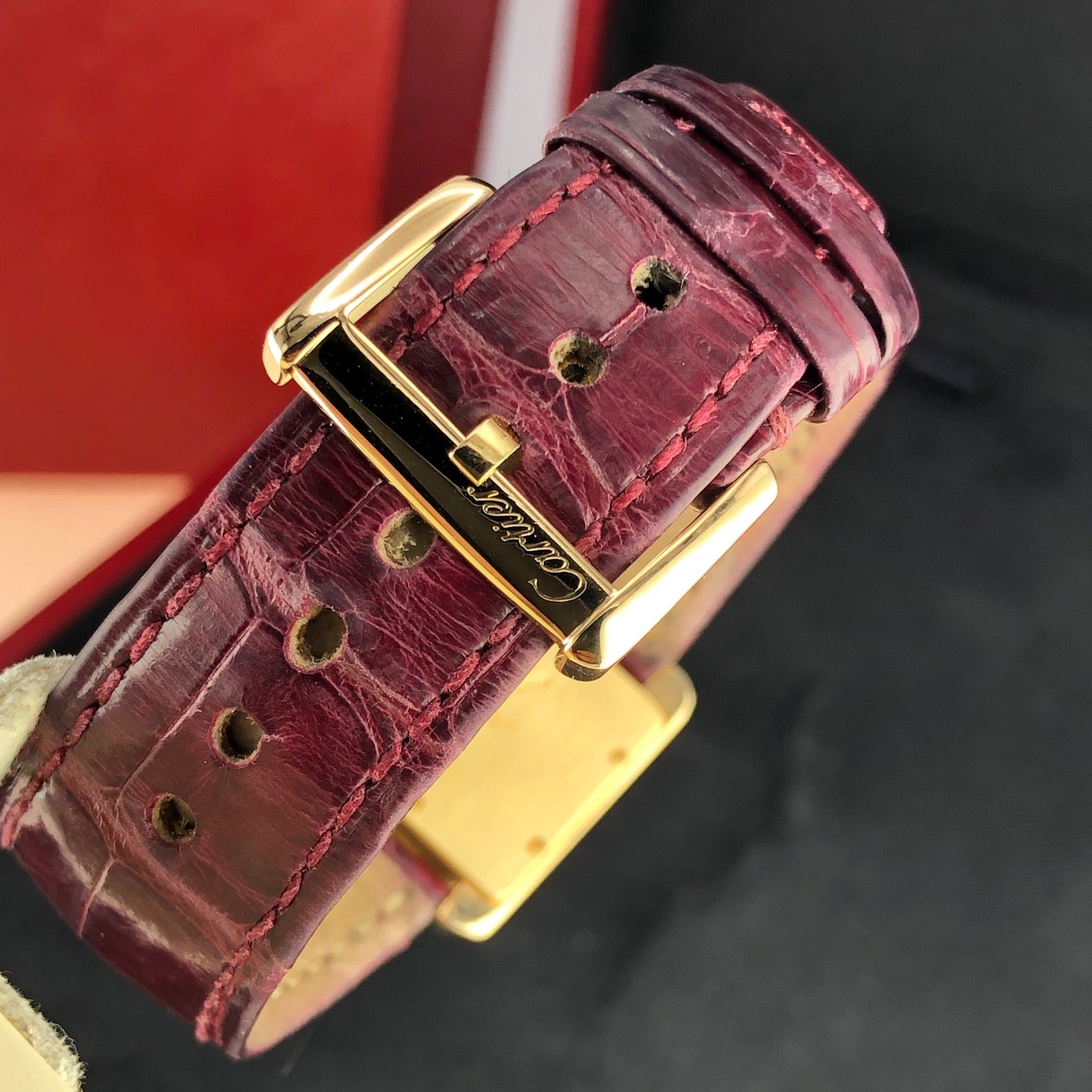 Cartier Tank Divan 18k Yellow Gold Ladies Ref. 2601 With Box & Papers