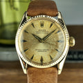 1954 Vintage Rolex 6551 Oyster Perpetual Serpico Y Laino 18k Gold With Box
