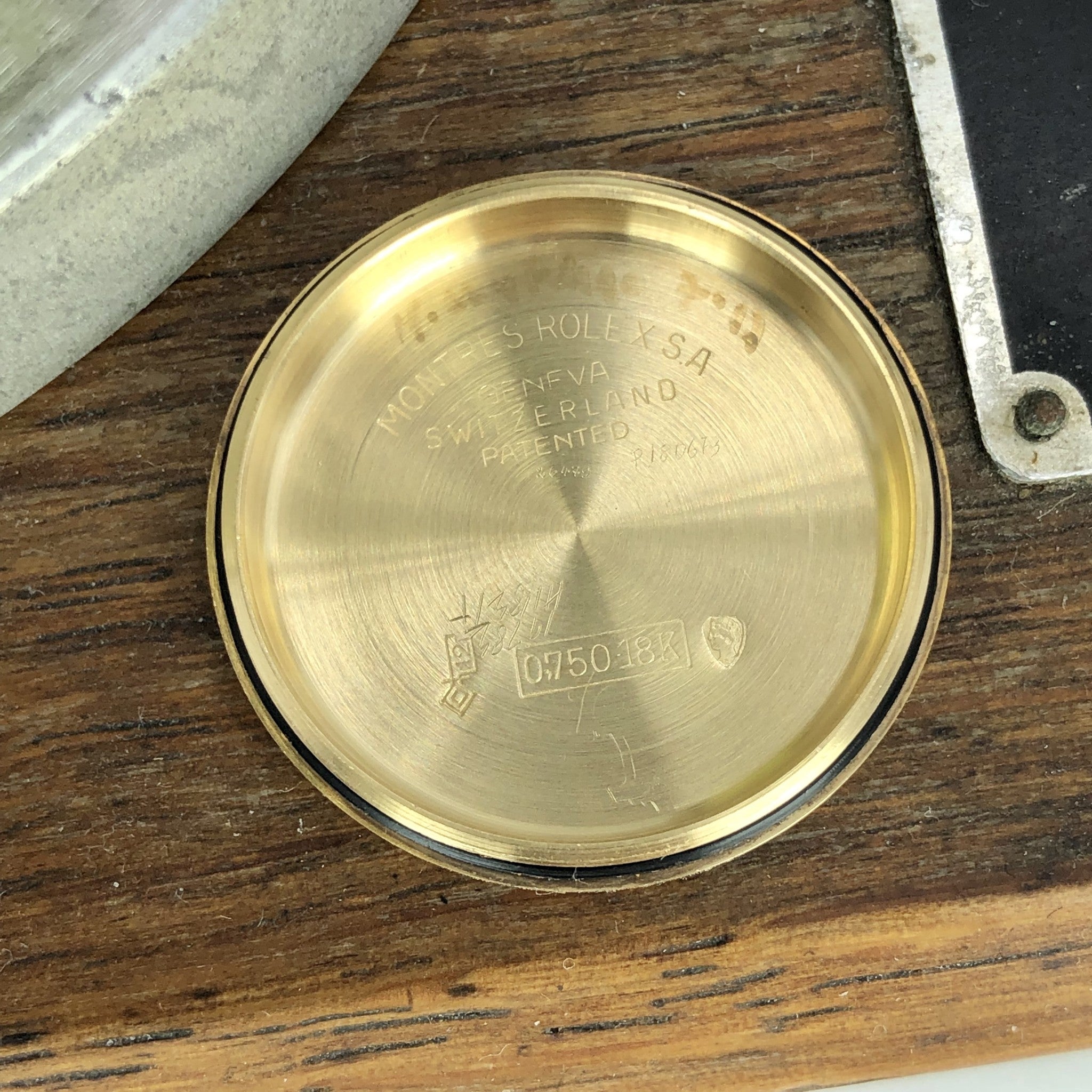 1954 Vintage Rolex 6551 Oyster Perpetual Serpico Y Laino 18k Gold With Box