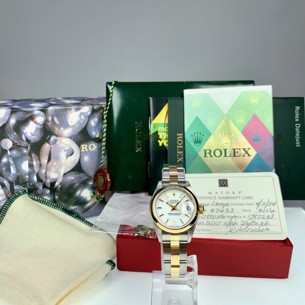 2004 Rolex DateJust 17973 Two Tone 26mm Box, Papers and Booklets