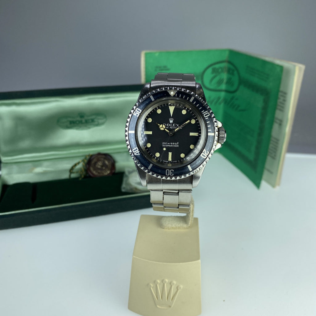 1967 Vintage Rolex Submariner 5513 Meter First & Full Set Box Papers