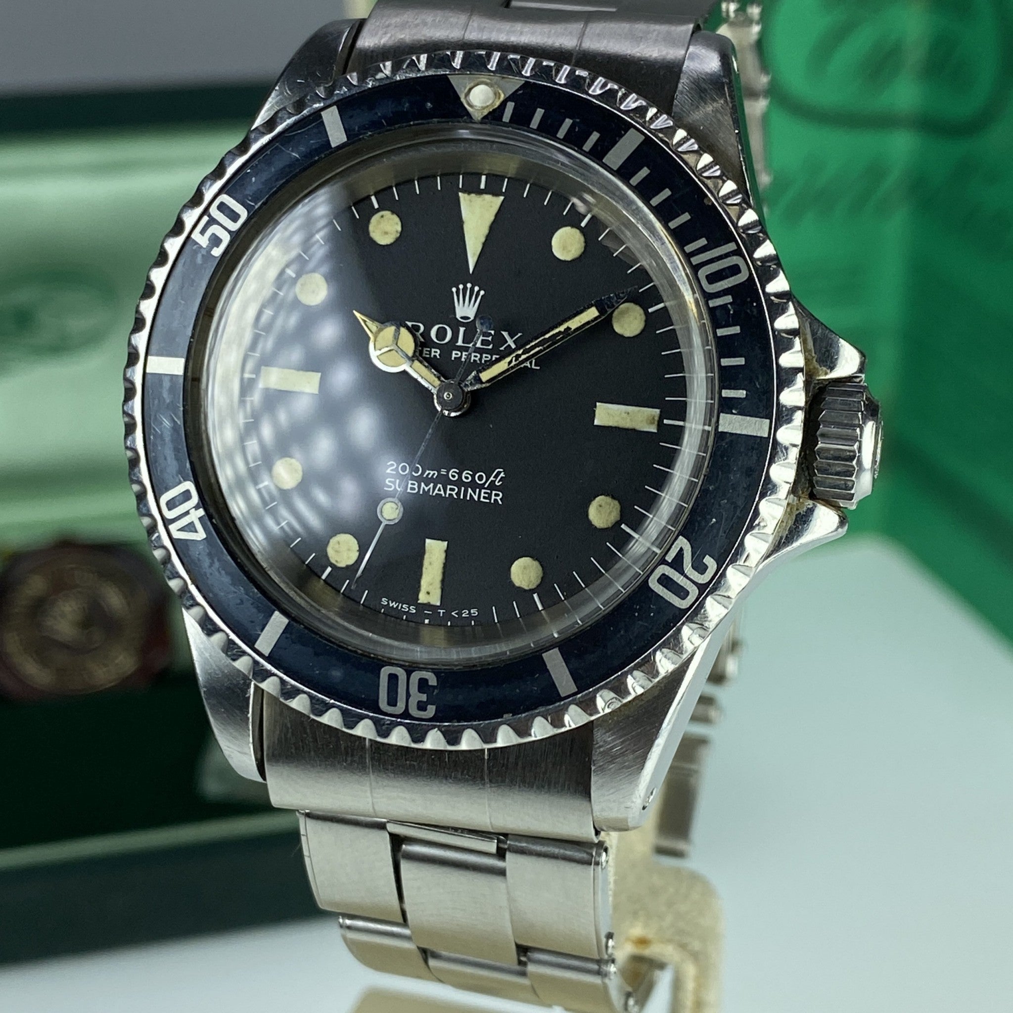 1967 Vintage Rolex Submariner 5513 Meter First & Full Set Box Papers