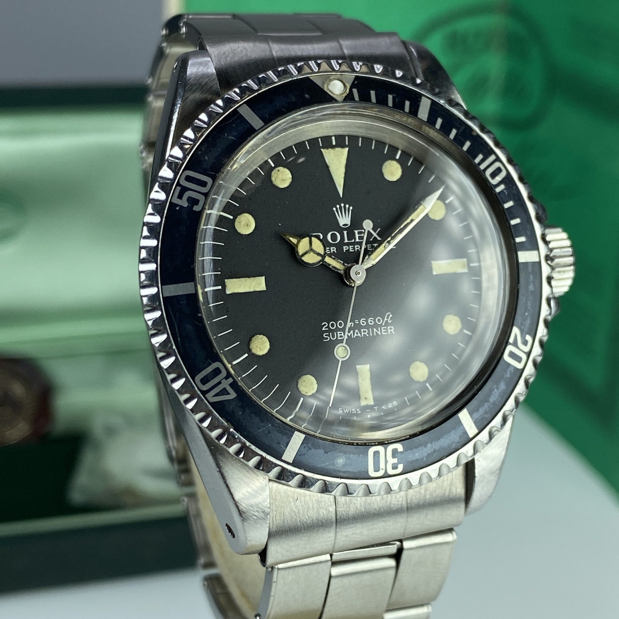 1967 Vintage Rolex Submariner 5513 Meter First & Full Set Box Papers