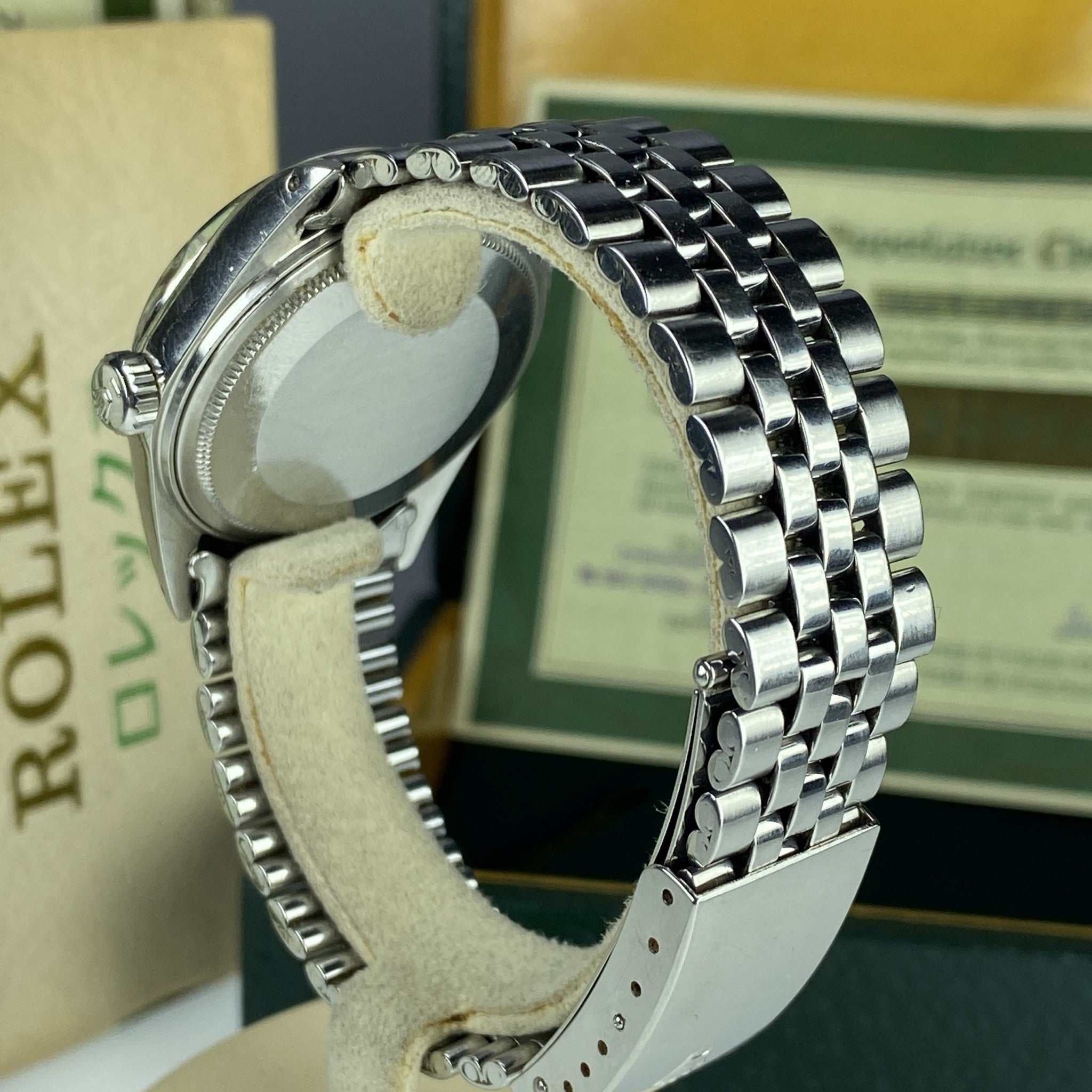 1966 Vintage Rolex Datejust 1603 Gray Dial W/ Box & Papers Full & Service Papers