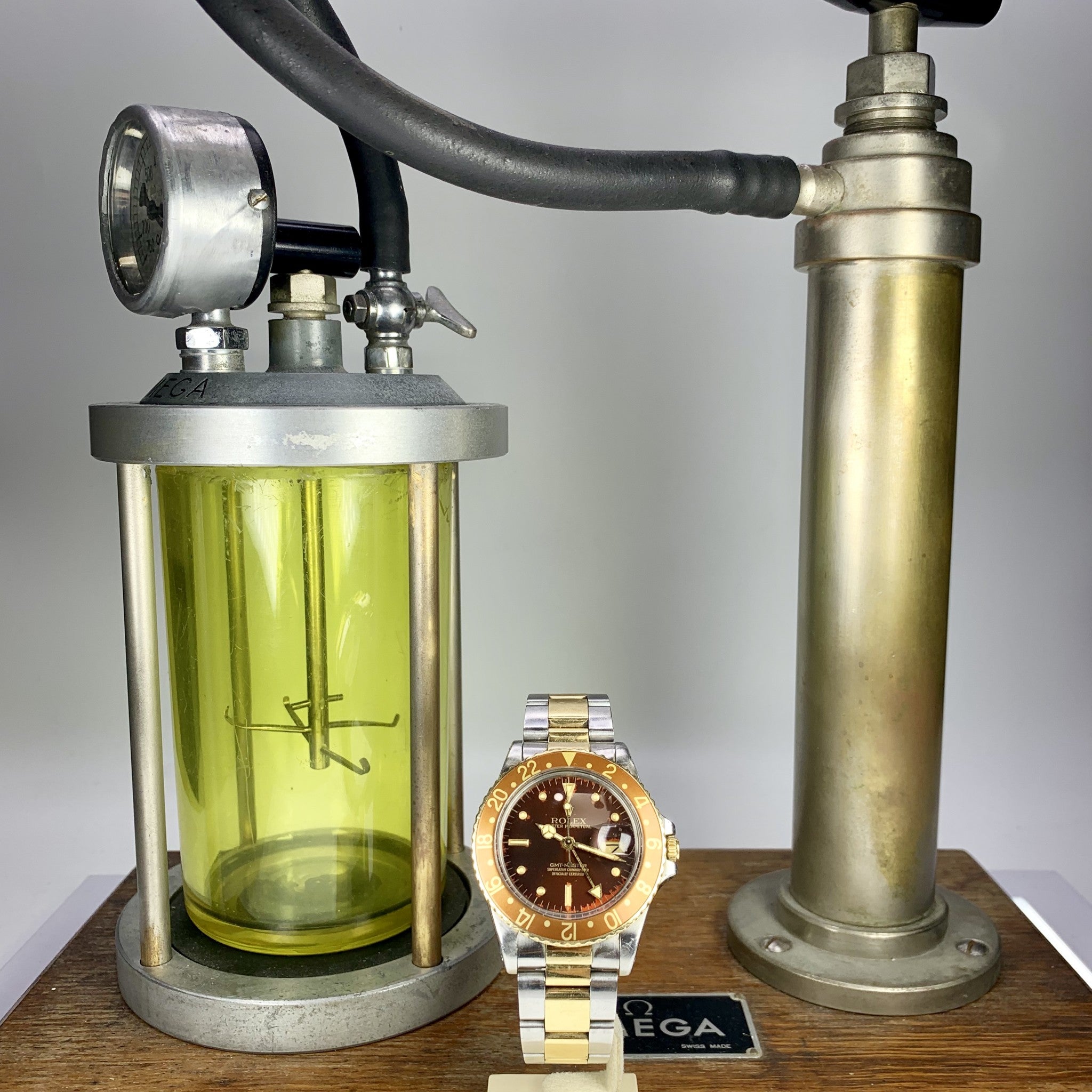 1980 Vintage Rolex 16753 GMT-Master Tone Gold & Steel Unpolished Rootbeer