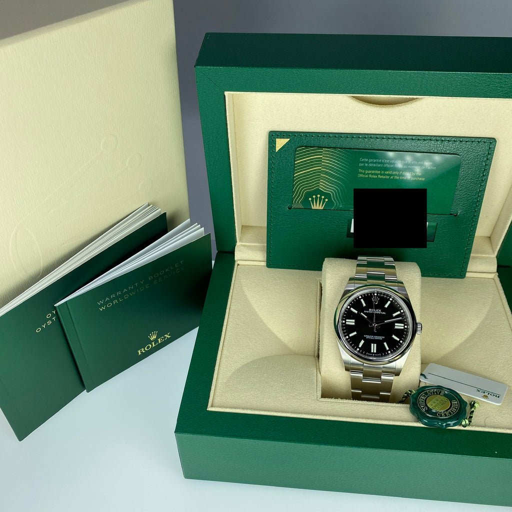 2020 Unworn Rolex 124300 Oyster Perpetual 41mm Black Dial with Box & Card