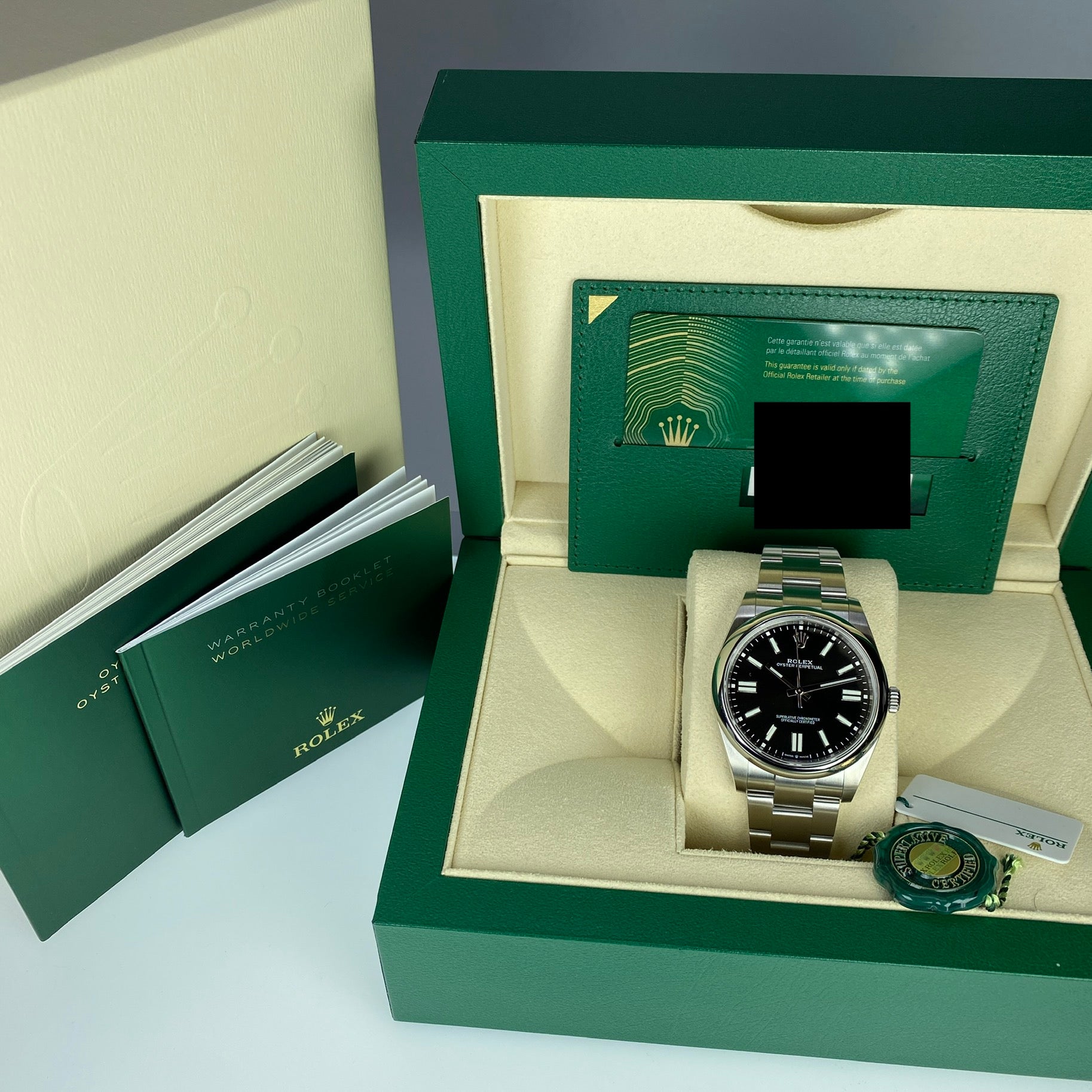 2020 Unworn Rolex 124300 Oyster Perpetual 41mm Black Dial with Box & Card