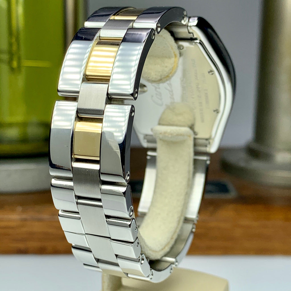 Cartier Roadster Yellow Gold Steel Automatic Mens Watch W62031Y4
