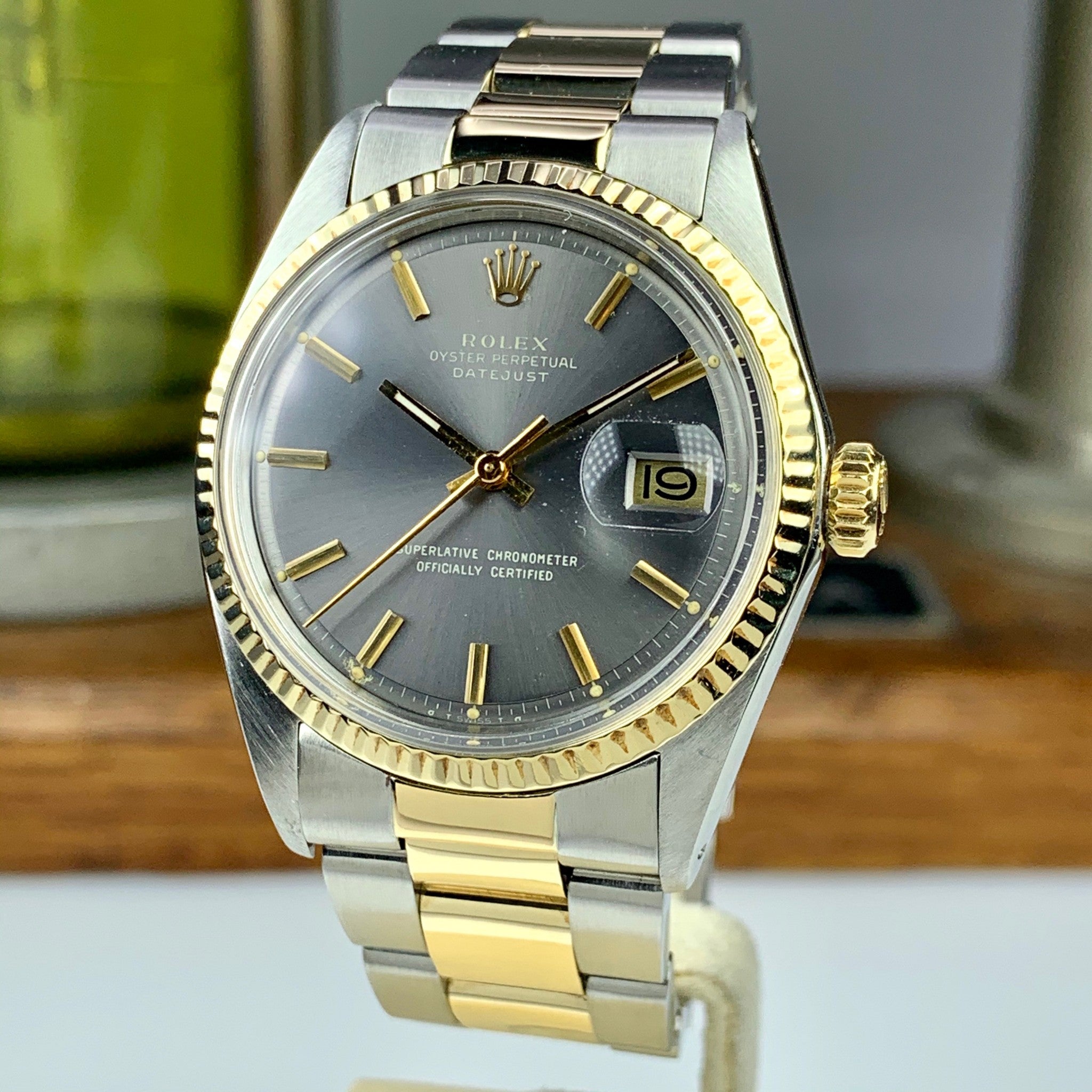 1977 Vintage Rolex DateJust Two Tone 1603 Grey Dial