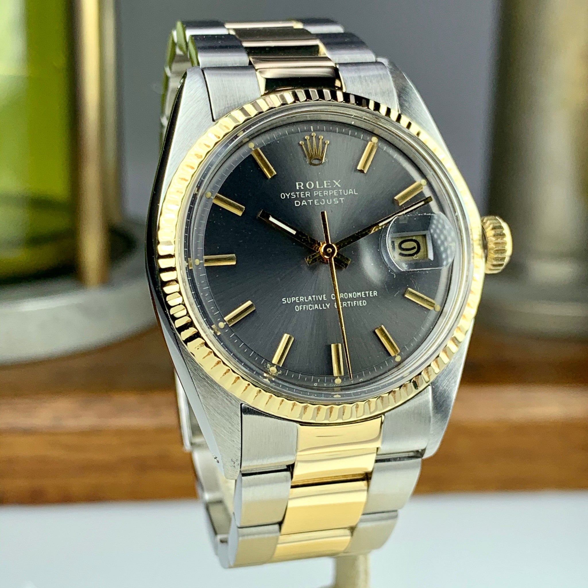 1977 Vintage Rolex DateJust Two Tone 1603 Grey Dial