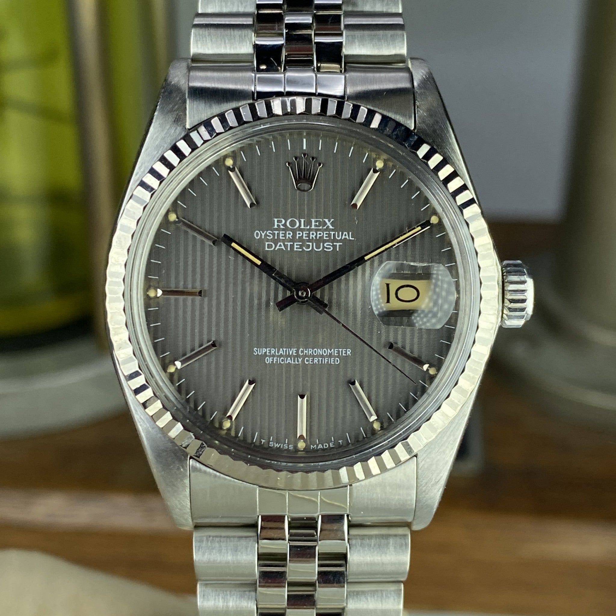 1985 Vintage Rolex Datejust 16014 with Gray Dial