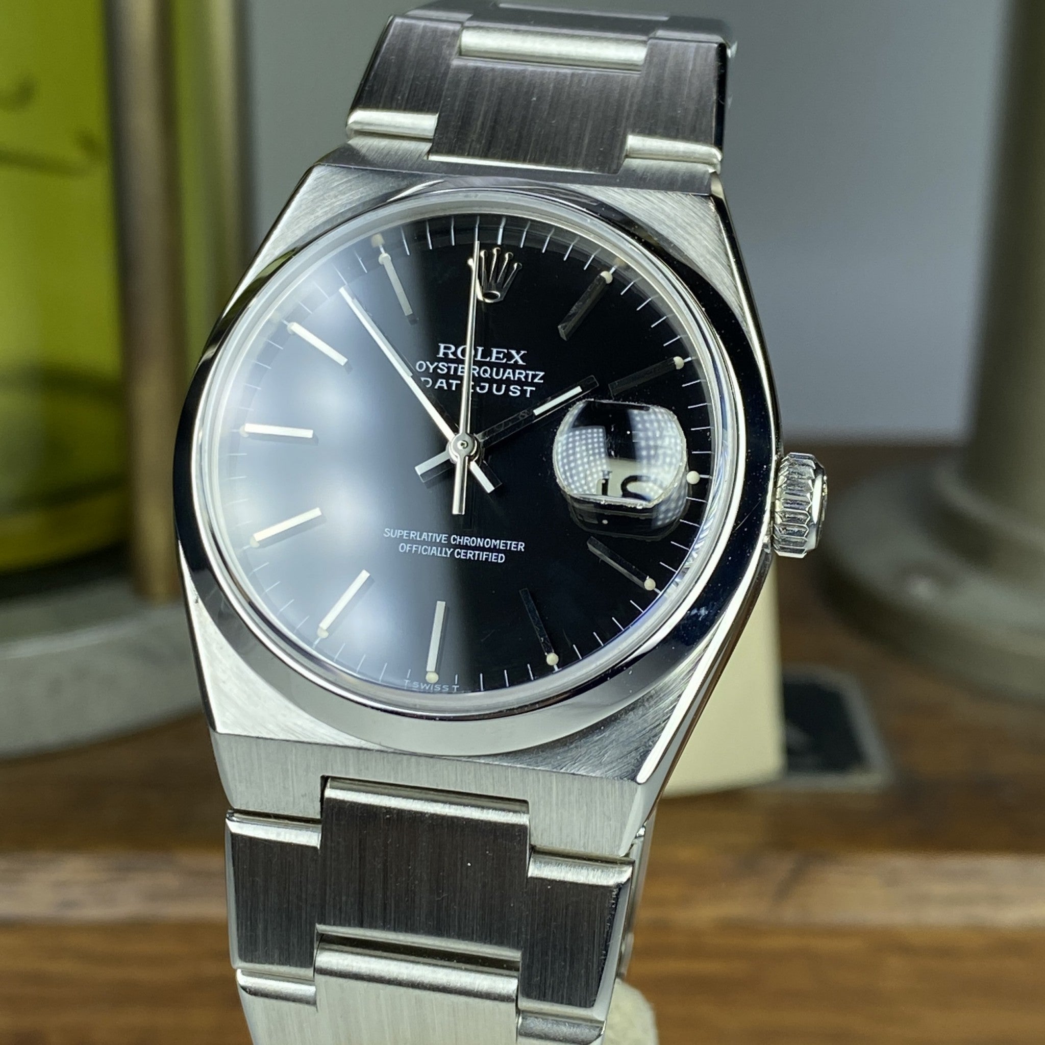 1978 Vintage Rolex Datejust 17000 Quartz Original Black Dial