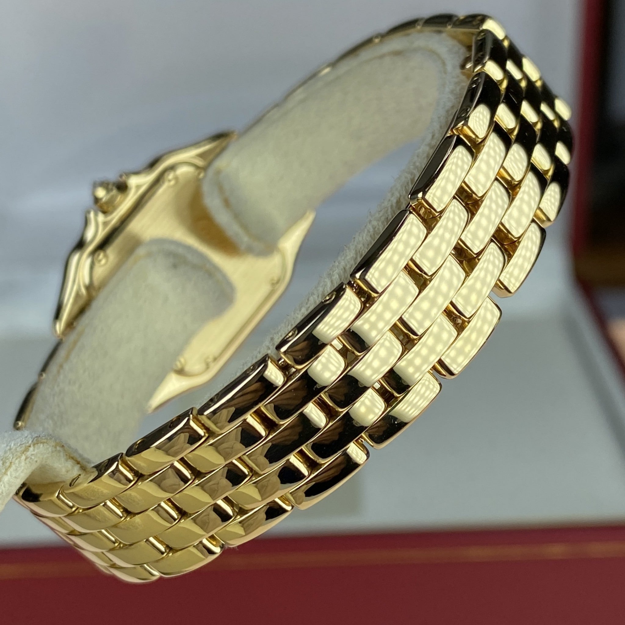 Cartier Ladies Panthere 18k Yellow Gold Ivory Dial Quartz with Diamonds