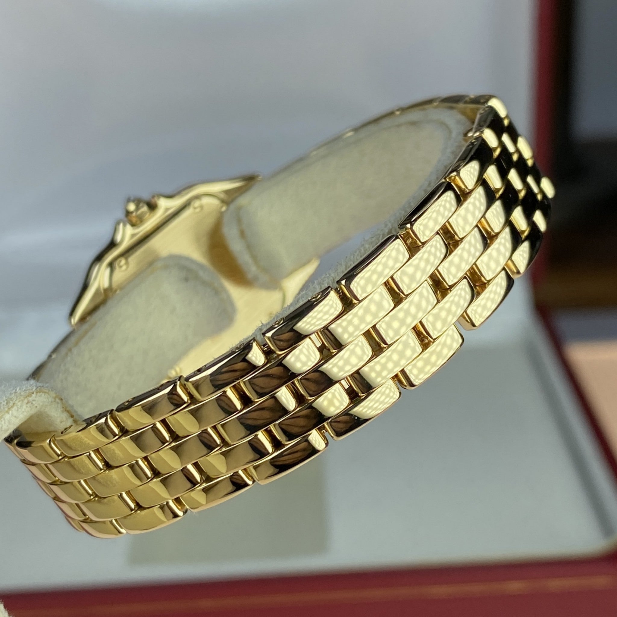 Cartier Ladies Panthere 18k Yellow Gold Ivory Dial Quartz with Diamonds