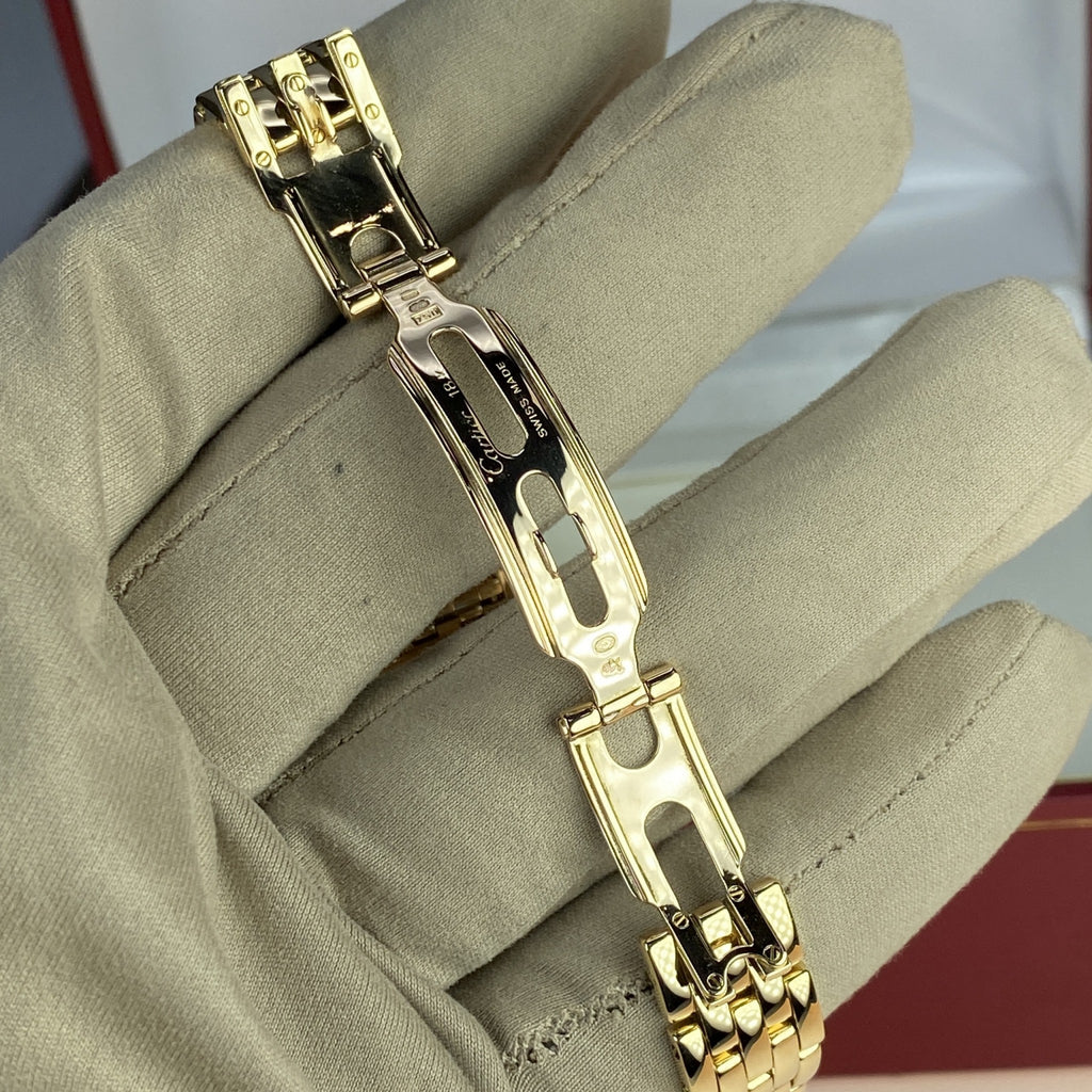 Cartier Ladies Panthere 18k Yellow Gold Ivory Dial Quartz with Diamonds