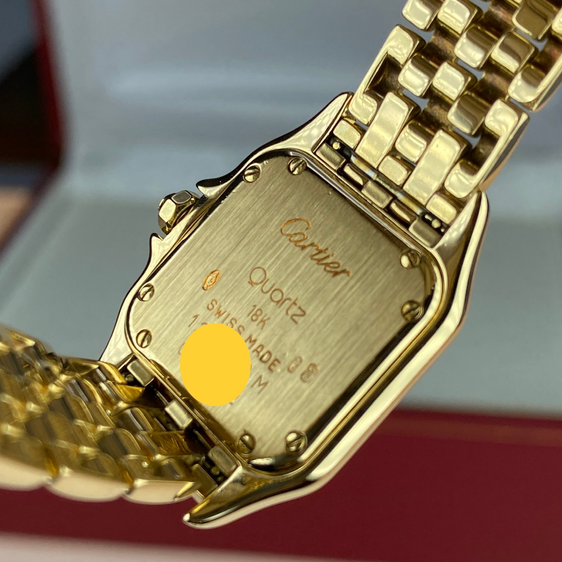 Cartier Ladies Panthere 18k Yellow Gold Ivory Dial Quartz with Diamonds