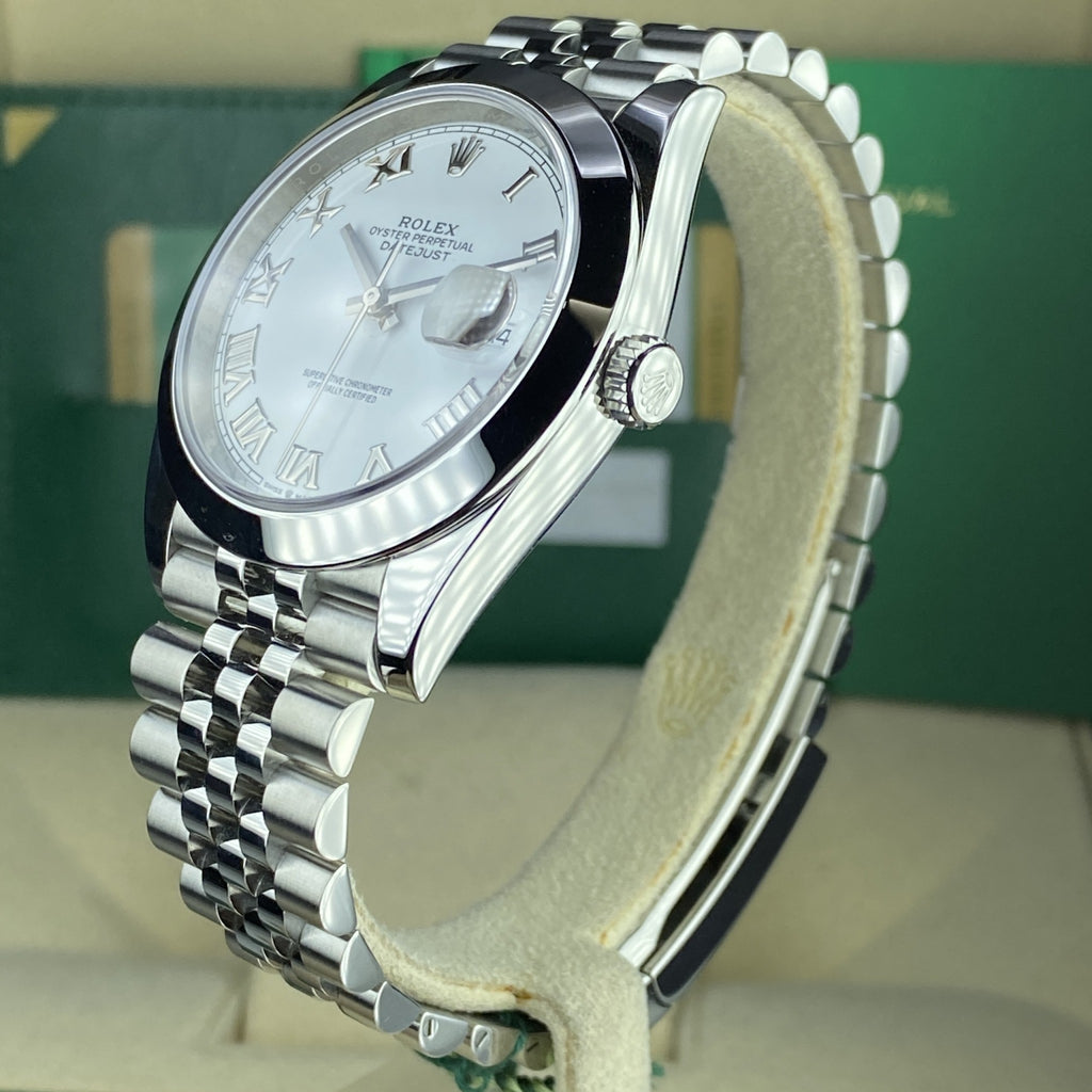 2020 Unworn Rolex Datejust 126300 Jubilee White Roman 41mm Complete