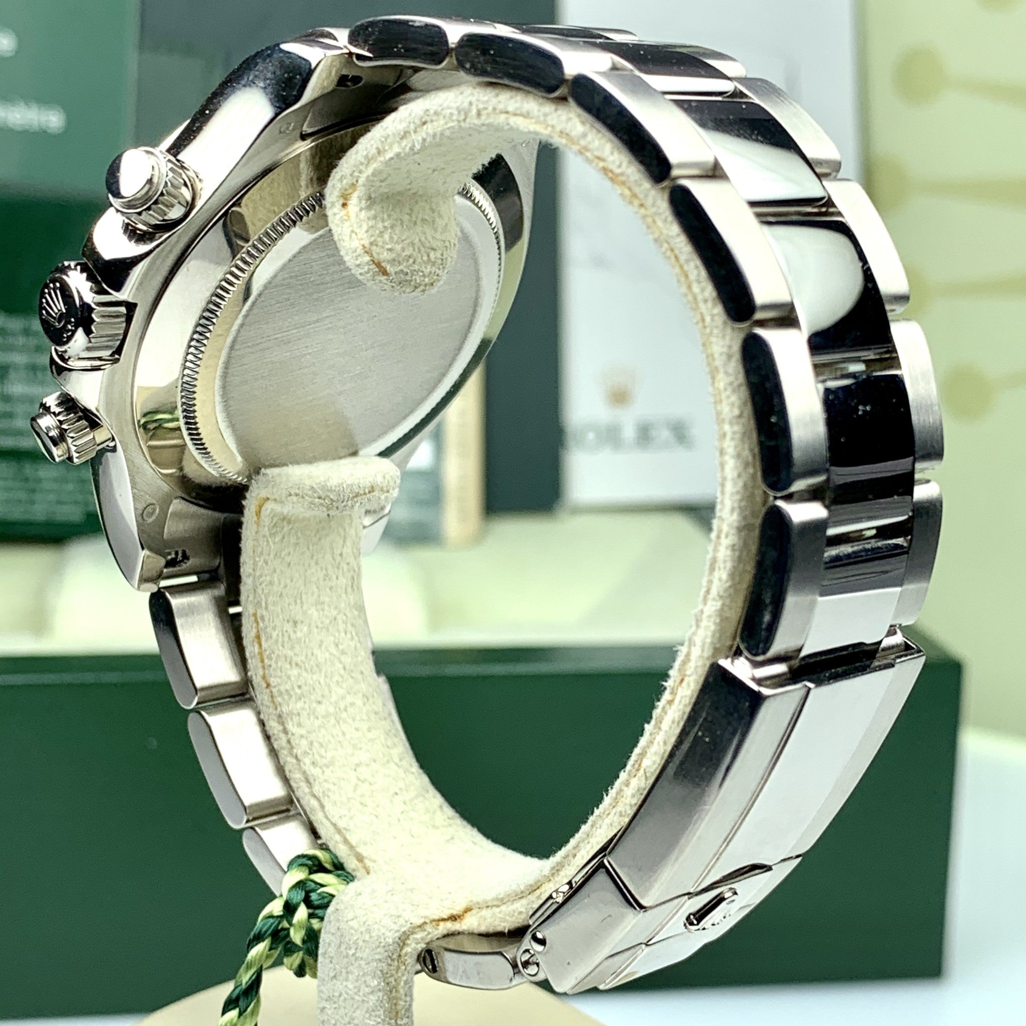 2010 Rolex Daytona 116509 White Gold Grey Dial Arabic Numbers Full Set Box and Papers Polished