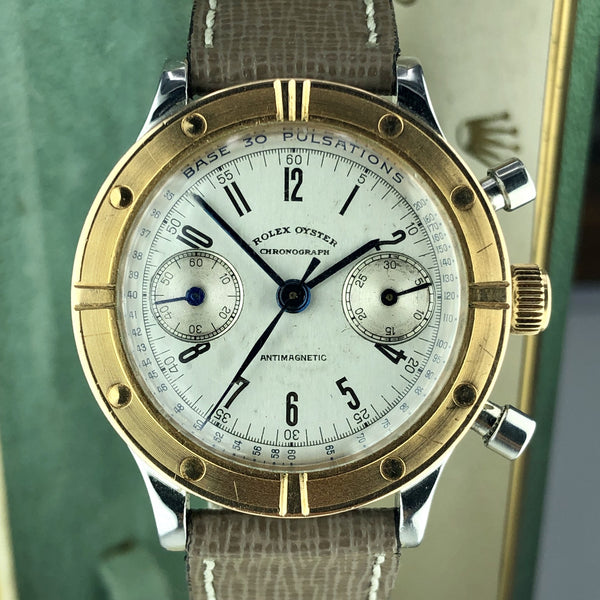 1940’s Vintage Rolex 3668 Oyster Chronograph Antimagnétique Monoblocco