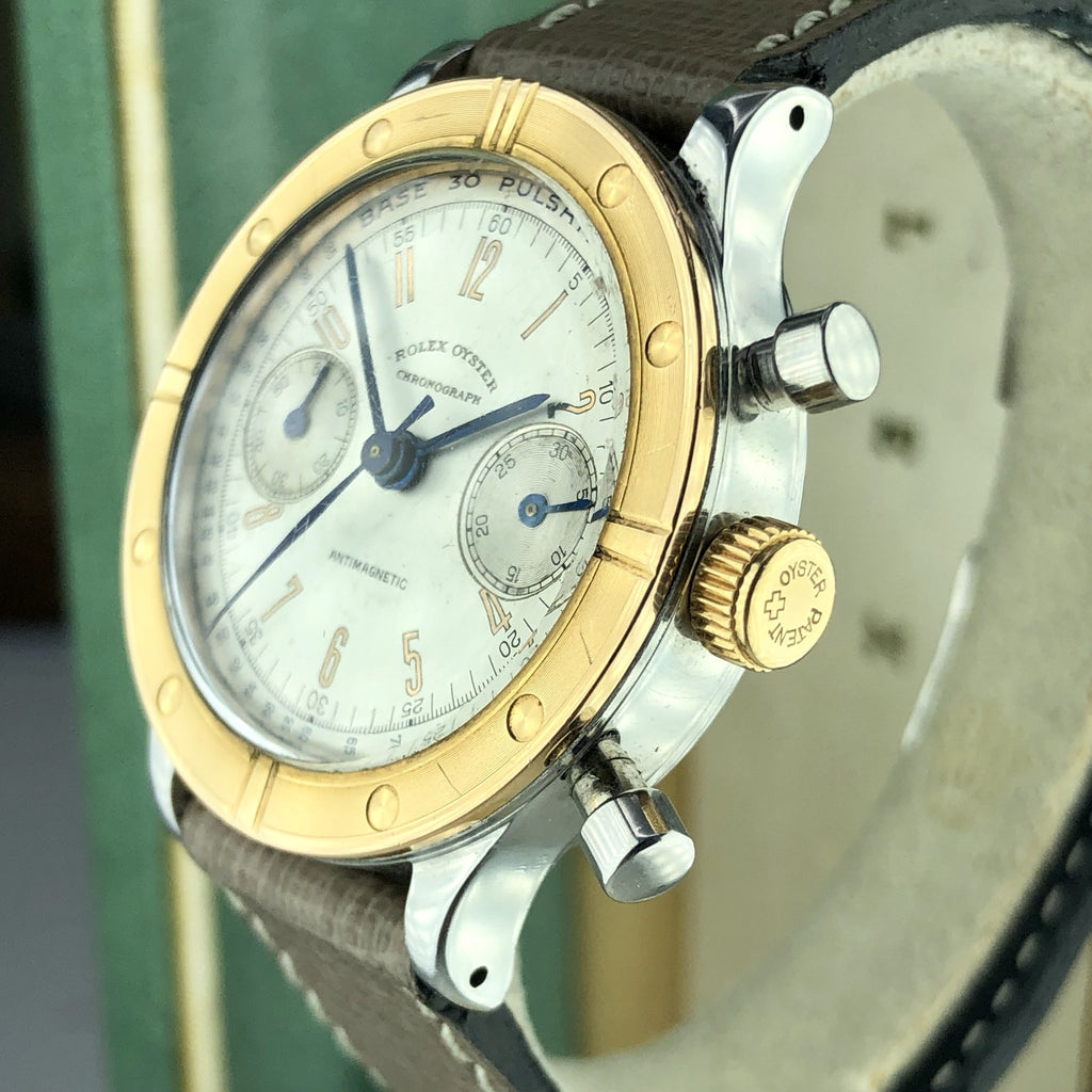 1940’s Vintage Rolex 3668 Oyster Chronograph Antimagnétique Monoblocco
