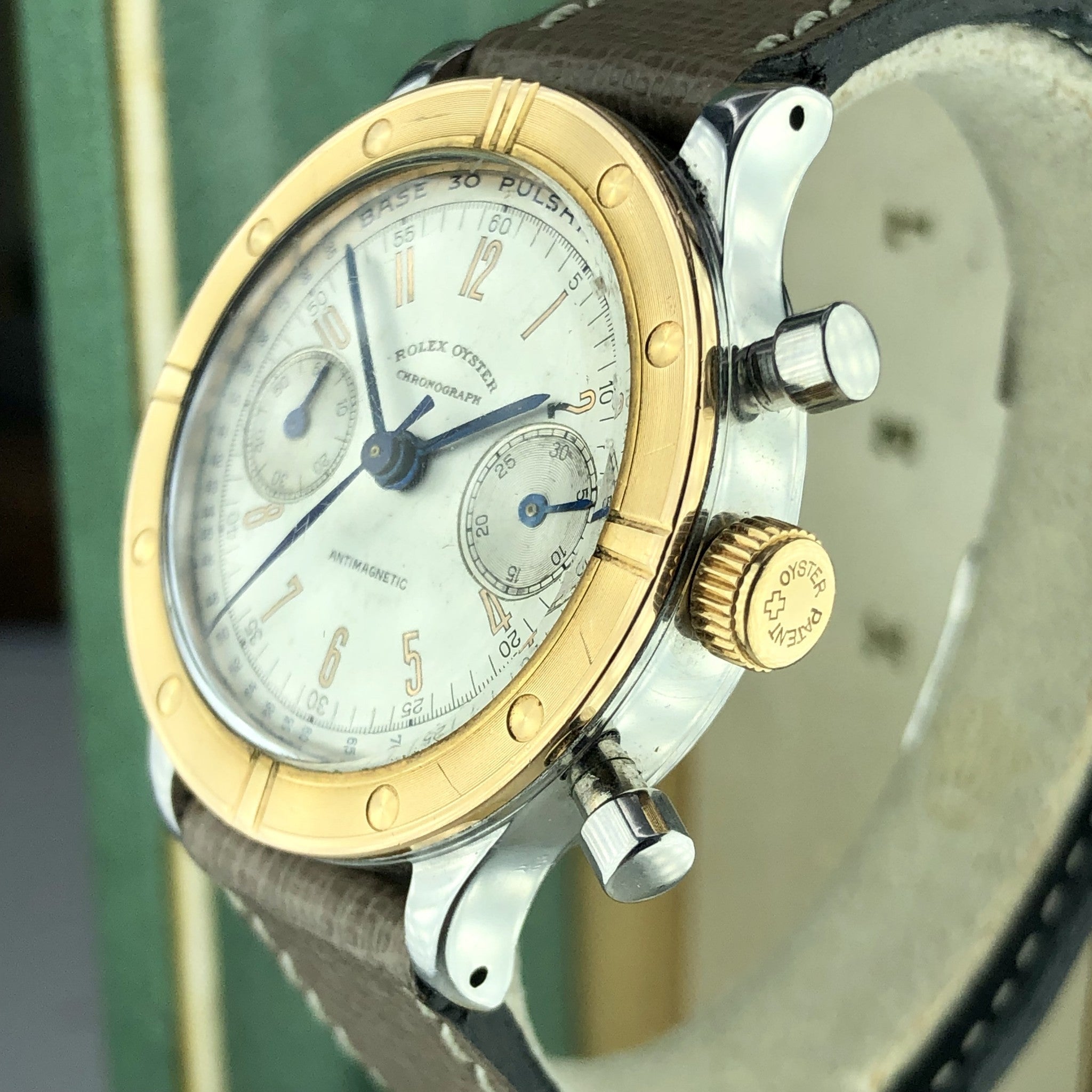 1940’s Vintage Rolex 3668 Oyster Chronograph Antimagnétique Monoblocco